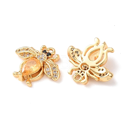 Brass Micro Pave Cubic Zirconia Pendants KK-A284-16G-03-1