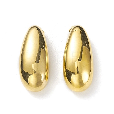 304 Stainless Steel Teardrop Stud Earrings for Women EJEW-K244-10G-1