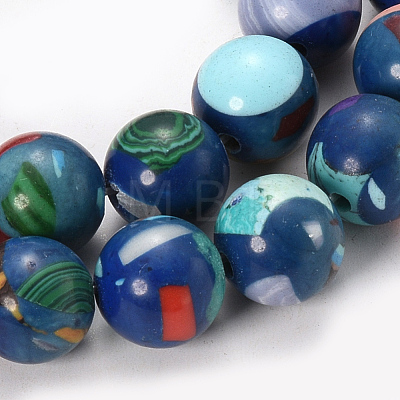 Synthetic Turquoise Beads Strands X-G-Q468-80B-8mm-1