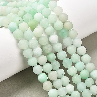 Natural White Jade Bead Strands X-G-R297-8mm-56-1