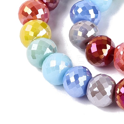 Electroplate Opaque Glass Beads Strands EGLA-N022-17A-B01-1