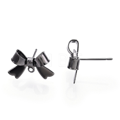 Brass Stud Earring Findings KK-S360-174EB-1