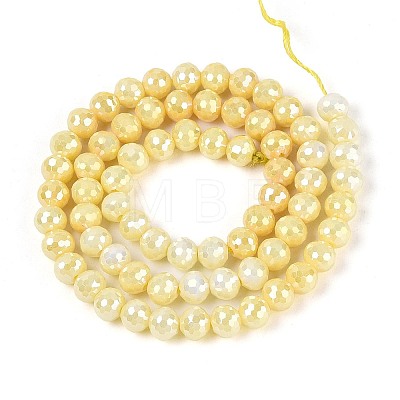 Anti-Tarnish Electroplate Glass Beads Strands X-GLAA-N056-6mm-05-1