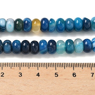 Natural Banded Agate Beads Strands G-F790-I01-01I-1