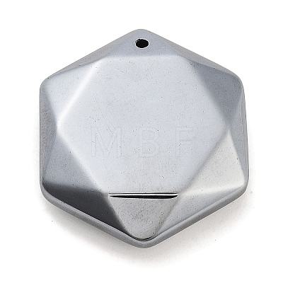 Electroplated Terahertz Stone Pendants G-P545-B01-P-1