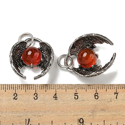 Bat Natural Carnelian(Dyed & Heated) Pendants G-F766-03AS-02-1