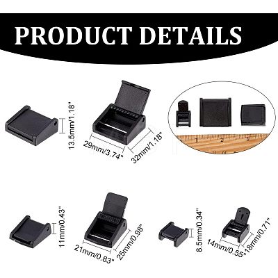  42Pcs 3 Style Plastic Cam Buckle KY-NB0001-47-1