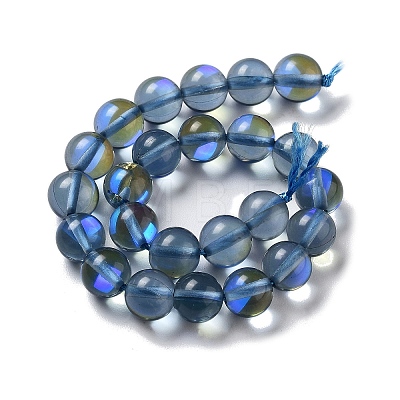 Synthetic Moonstone Beads Strands G-P528-J02-23-1