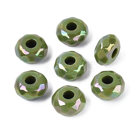 Opaque Acrylic European Beads OACR-E033-23O-1