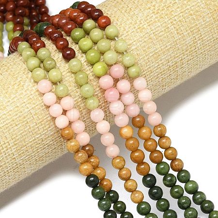 Natural Malaysia Jade Beads Strands G-B165-C07-6mm-1