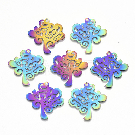 Ion Plating(IP) 201 Stainless Steel Pendants X-STAS-R114-028-1