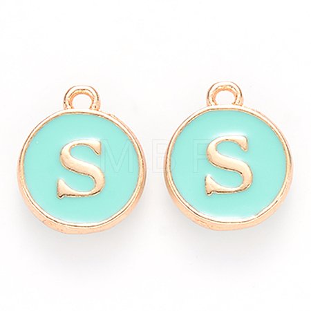 Golden Plated Alloy Enamel Charms LS-ENAM-S118-05S-1