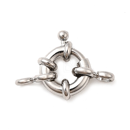 Brass Spring Ring Clasps KK-D407-01P-B-1