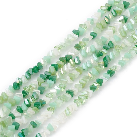 Gradient Color Electroplate Glass Bead Strands GLAA-E042-02B-1