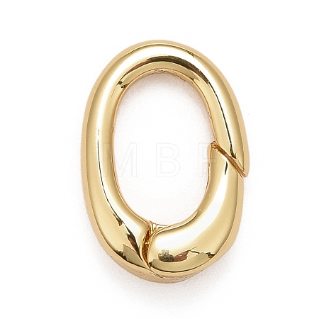 Rack Plating Brass Spring Gate Rings X-KK-M229-63G-1