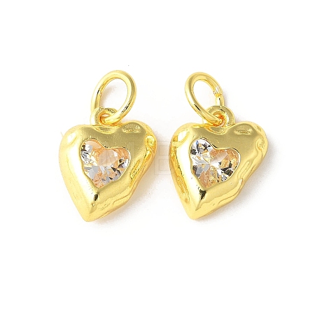 Brass Micro Pave Cubic Zirconia Pendants KK-U067-10G-04-1