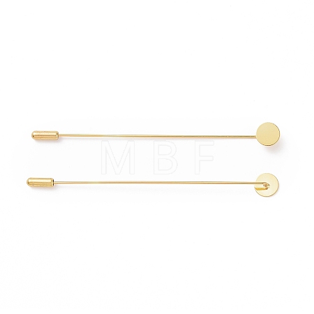 Brass Lapel Pin Base Settings KK-I693-02E-G-1