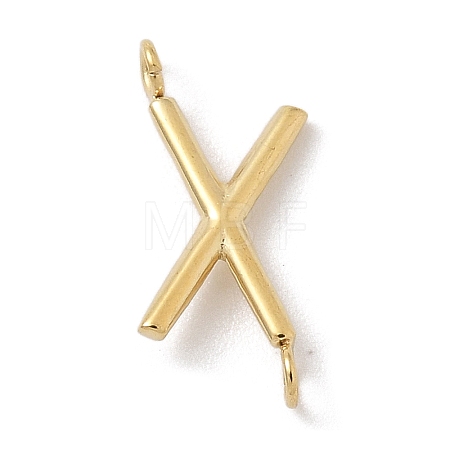 304 Stainless Steel Letter Connector Charms LS-STAS-M108-01G-24-1
