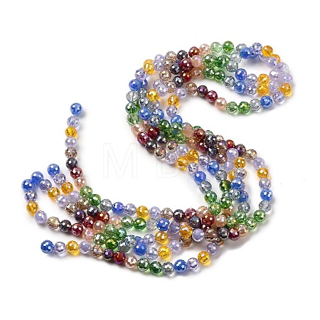 Electroplate Glass Beads Strands EGLA-D300-06-8mm-01-1