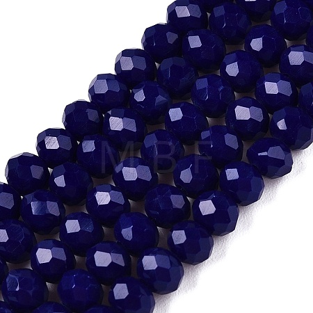 Opaque Solid Color Imitation Jade Glass Beads Strands EGLA-A044-P4mm-D07-1
