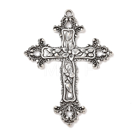 Tibetan Style Alloy Big Gothic Pendants X-TIBEP-A20541-AS-FF-1