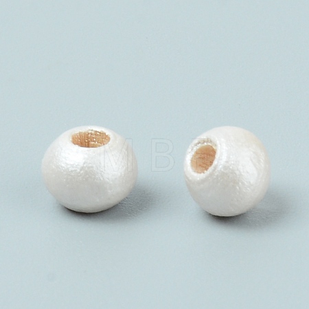Spray Painted Natural Chinese Cherry Wood Beads WOOD-SZC0001-02A-1