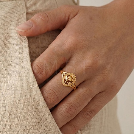 Brass Cuff Open Rings for Women CU-CBAA973-05G-1