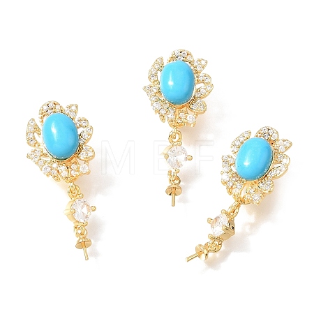 Synthetic Turquoise Pendants KK-N289-03G-1