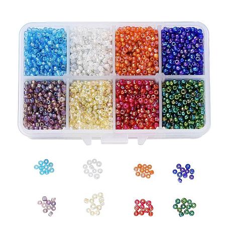 1 Box 8/0 Glass Seed Beads Round  Loose Spacer Beads SEED-X0050-3mm-05-1