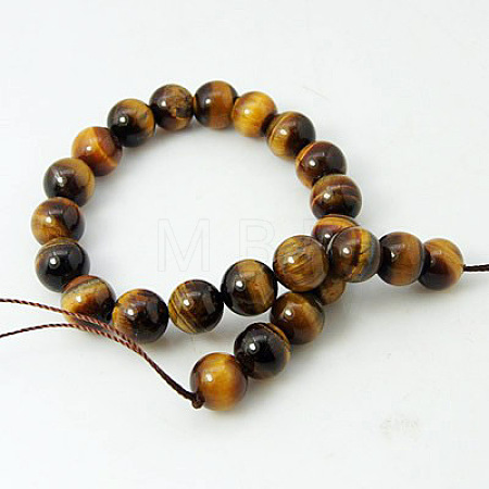 Natural Tiger Eye Beads Strands G-G099-14mm-5-1