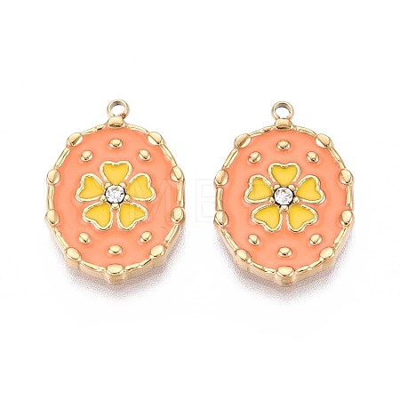 Ion Plating(IP) 304 Stainless Steel Rhinestone Pendants STAS-N109-251B-G-1
