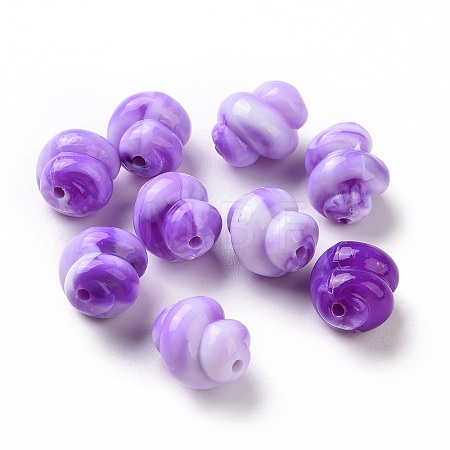 Two Tone Opaque Acrylic Beads OACR-P013-31A-1