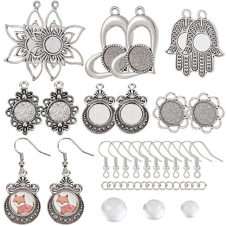 DIY Blank Dome Earrings Making Kit DIY-SC0021-60-1