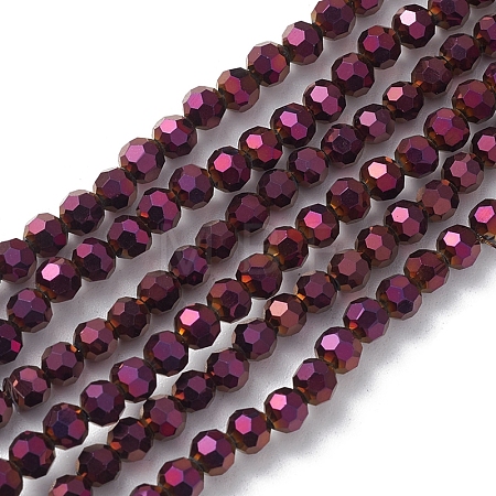 Electroplate Glass Beads Strands EGLA-K015-10B-1