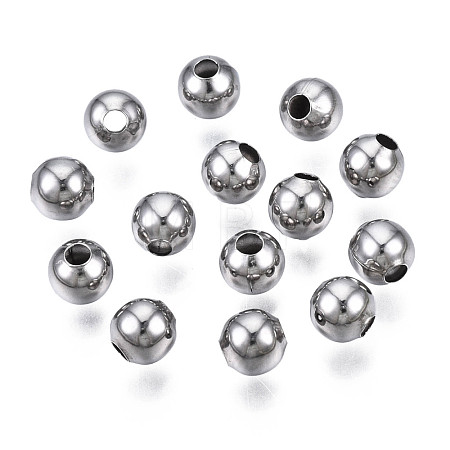 Round 304 Stainless Steel Beads STAS-TAC0004-5mm-P-1