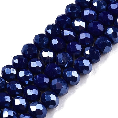 Electroplate Glass Beads Strands EGLA-A044-P6mm-A07-1