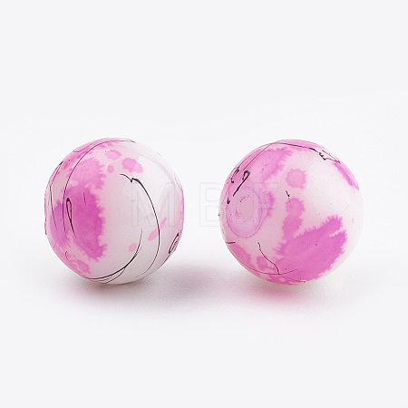 Drawbench & Baking Paint Glass Beads Strands X-GLAA-S176-6mm-09-1