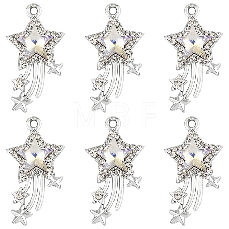 10Pcs Glass Pendants GLAA-YW0004-64B-01-1