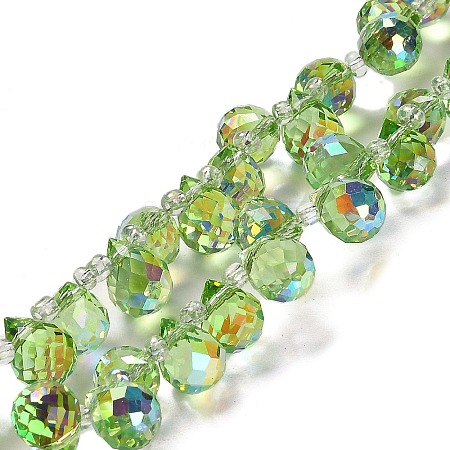 Electroplate Glass Beads Strands EGLA-D030-17E-1