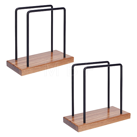 2 Bags Iron & Wood Napkin Holder AJEW-GO0004-79-1