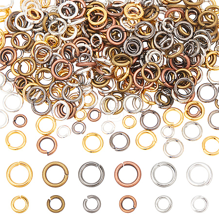 360Pcs 12 Styles Brass Open Jump Rings KK-LP0001-34-1