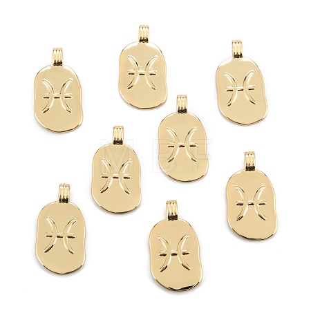 Brass Pendants KK-O140-20G-12-1