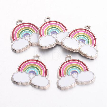 Alloy Enamel Pendants EA214Y-1