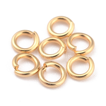 Rack Plating Brass Open Jump Rings X-KK-O139-18A-G-1