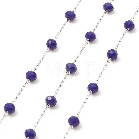 Glass Round Beaded Chains CHS-B003-04D-1