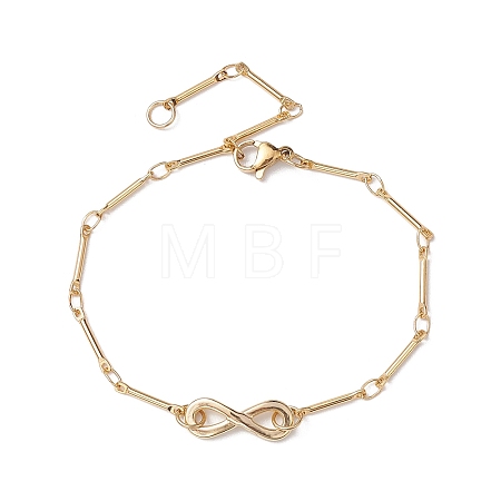 Brass Bar Link Chain Bracelets BJEW-JB10503-1