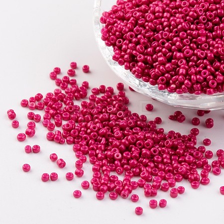 12/0 1.5~2mm Baking Paint Glass Seed Beads Loose Spacer Beads X-SEED-S001-K5-1