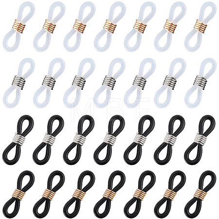 120Pcs 4 Colors Silicone Eyeglasses Chains Loop Ends AJEW-SC0002-54-1