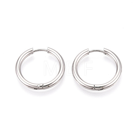 304 Stainless Steel Hoop Earrings EJEW-T048-24C-P-1