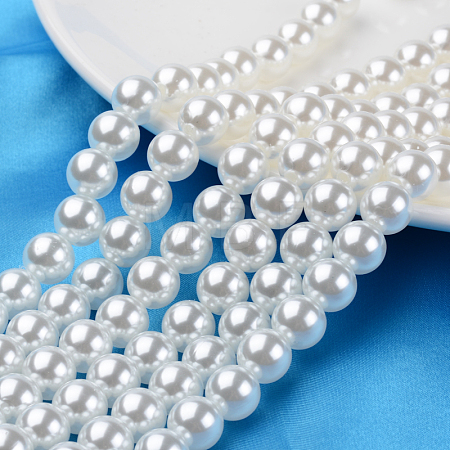 ABS Plastic Imitation Pearl Round Beads X-MACR-S789-14mm-01-1